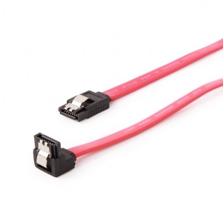 Cablu de date SATA III drept/unghi 50cm Rosu, Gembird CC-SATAM-DATA90